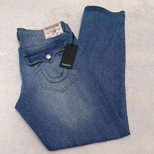 True Religion Men's Ricky SN Flap Straight Jean Sz 36X33 NWT Medium Viper Color
